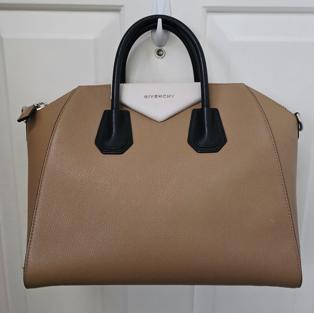 Givenchy Medium Antigona Color Block Beige & Black Bag-Missing Bag Strap-NWT